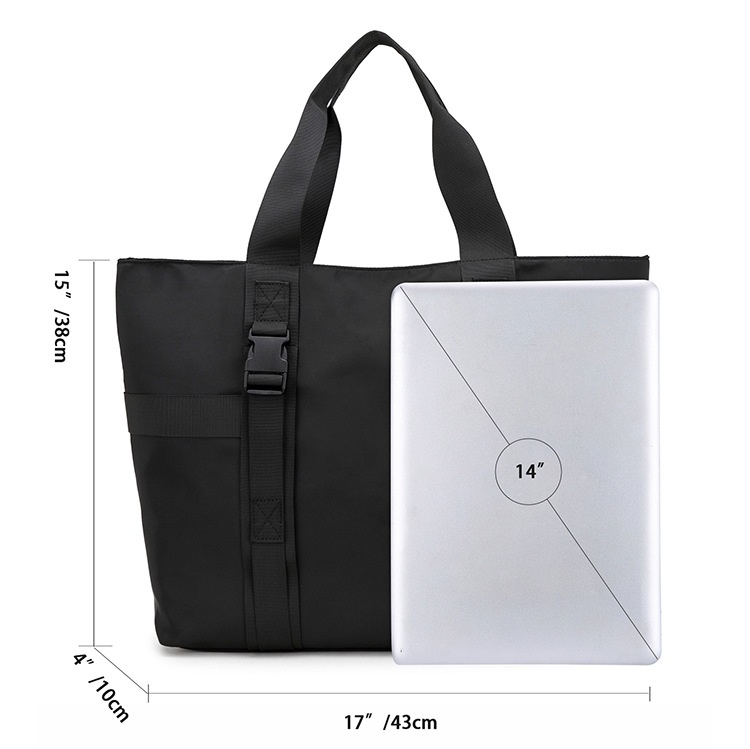Black Utility Tote Bag - Large Capacity & Durable