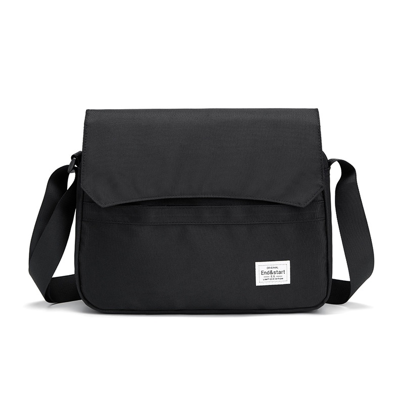 Men's Casual Black Messenger Crossbody Bag