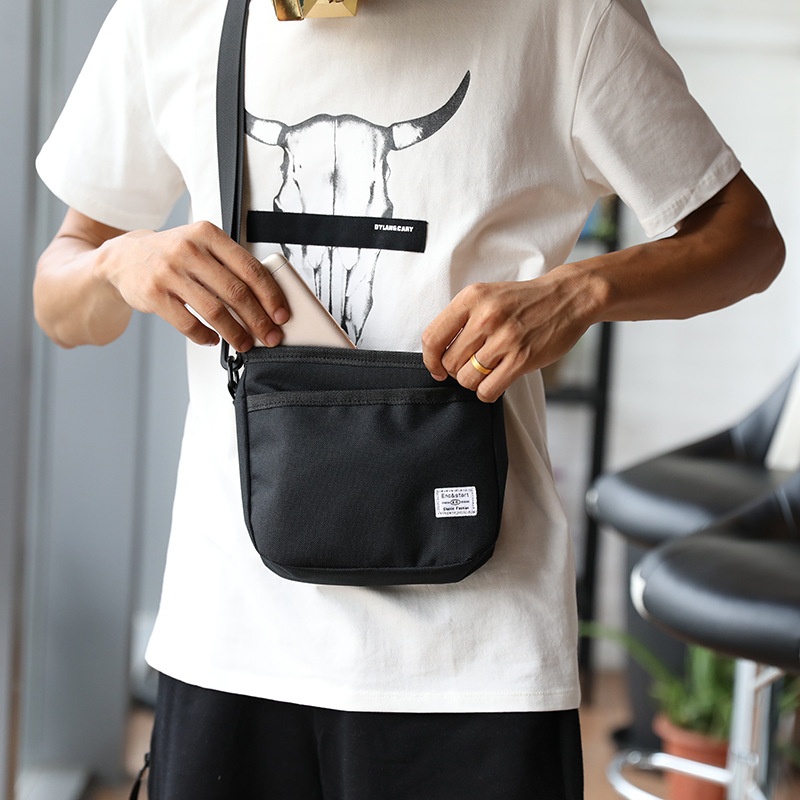 Men's Casual Canvas Crossbody Bag - Everyday Shoulder Pouch