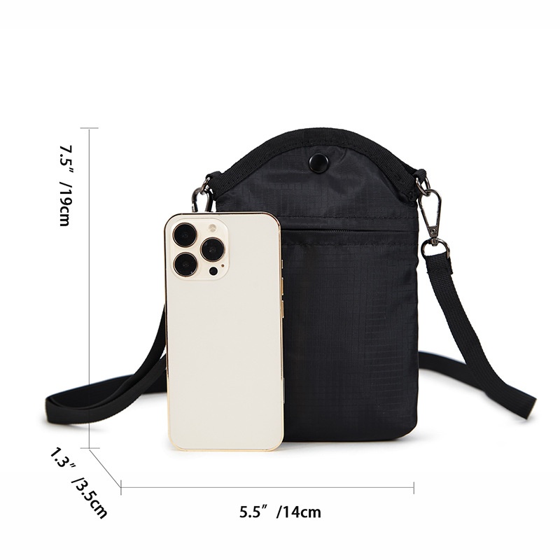 Lightweight Nylon Crossbody Phone Pouch Bag