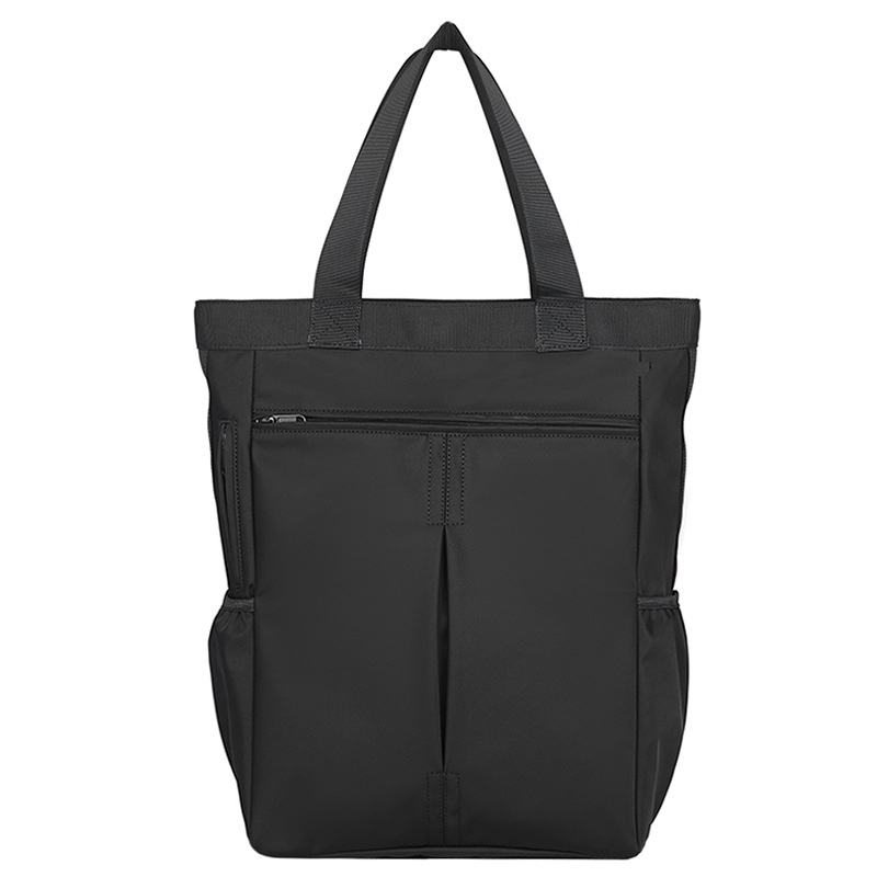 Versatile Black Nylon Tote Bag - Laptop & Travel Ready