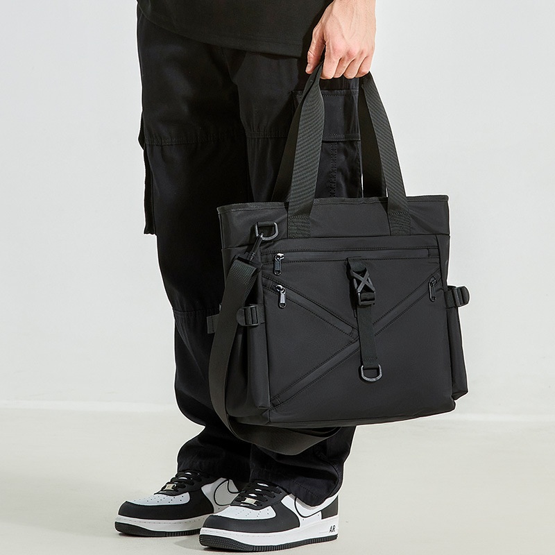 Men's Tactical Techwear Tote Bag - Shoulder & Laptop Carry