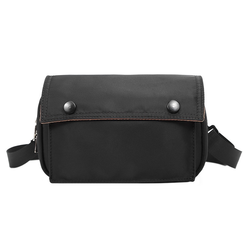 Men's Compact Black Crossbody Bag - Casual Shoulder Pouch