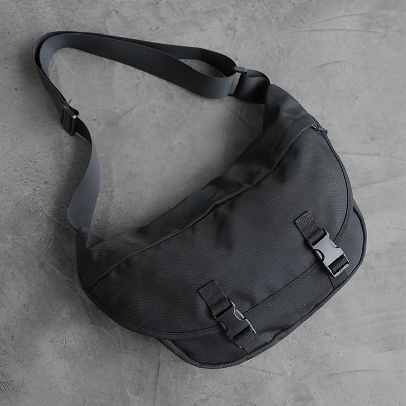 Everyday Black Messenger Crossbody Bag