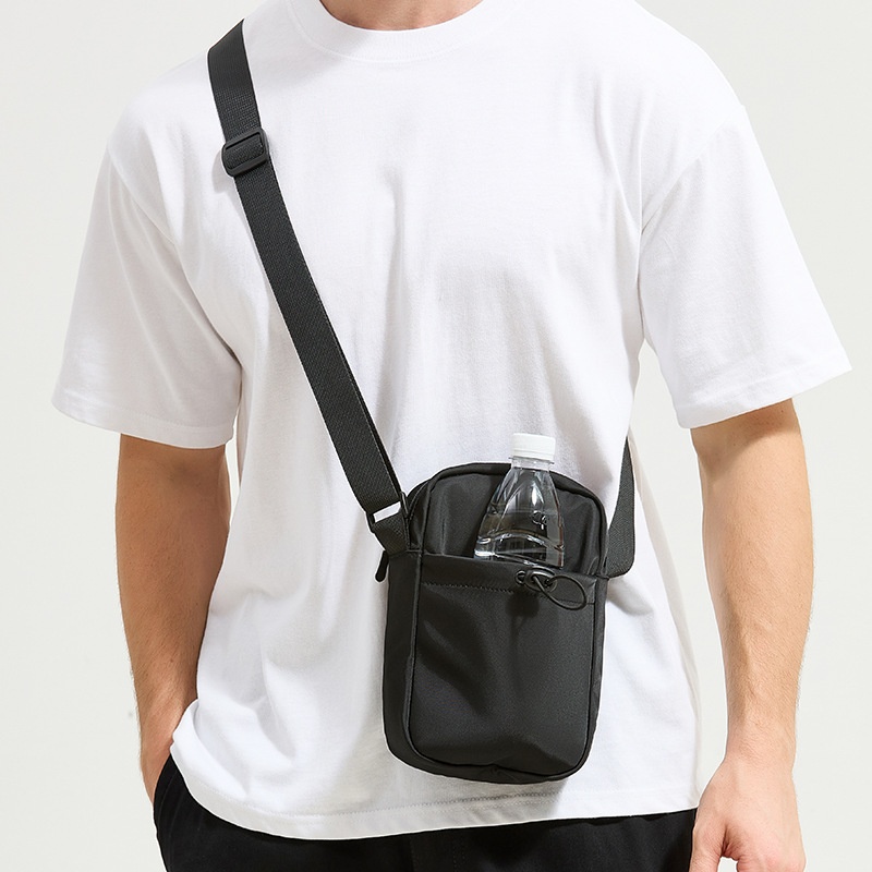 Compact Crossbody Sling Bag with Water Bottle Pocket