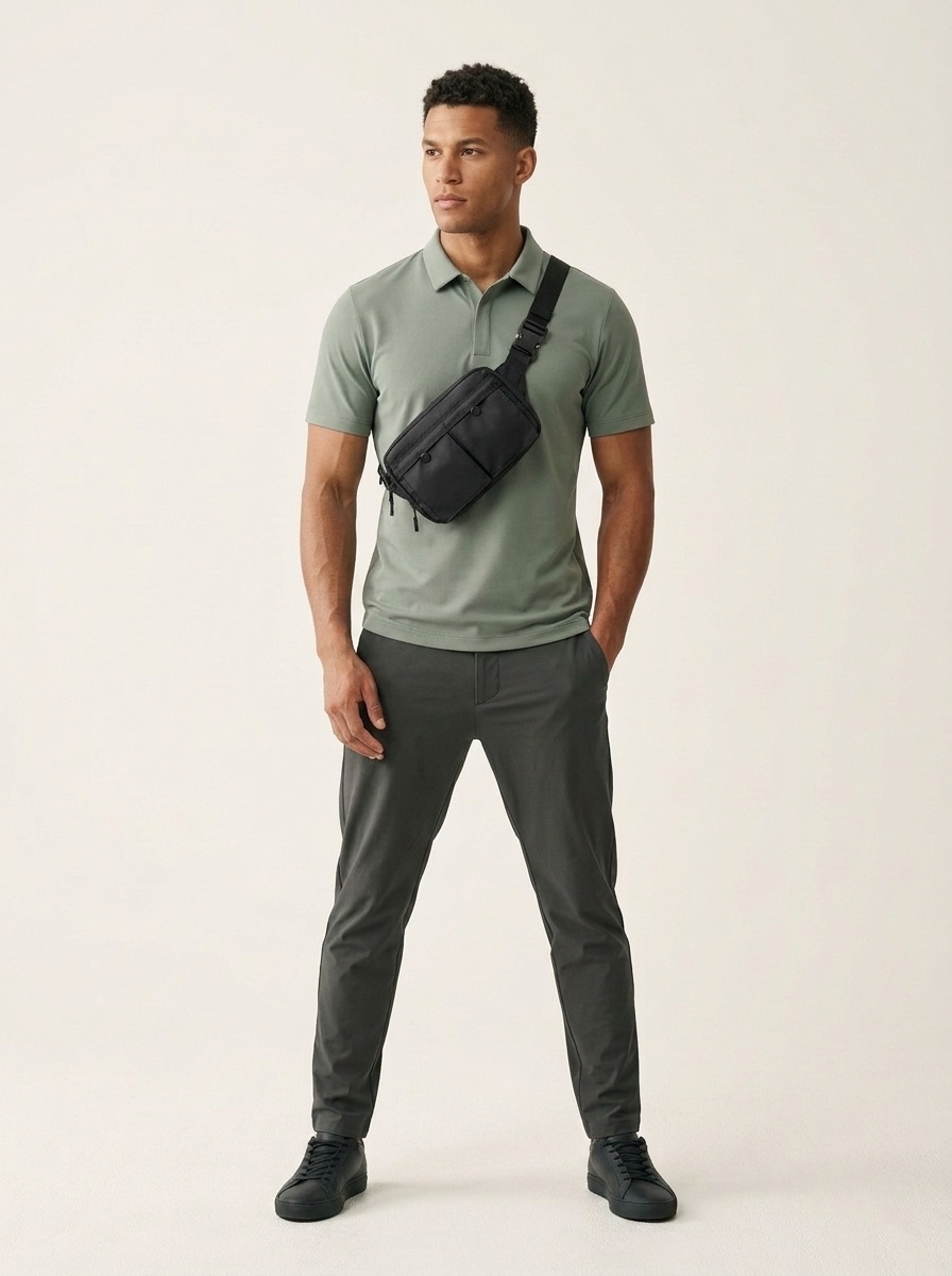 Unisex Utility Crossbody Bag with Multiple Pockets