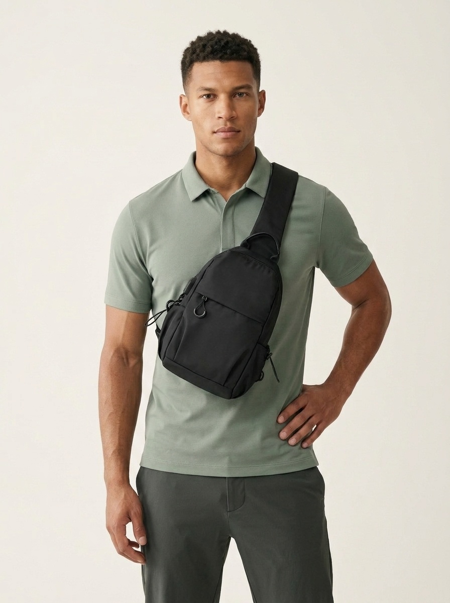 Men's USB Charging Sling Bag - Crossbody Chest Pack
