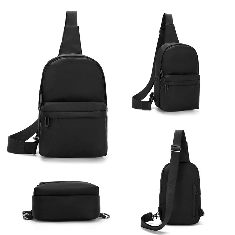 Men's Matte Black Sling Bag - Versatile Crossbody Backpack