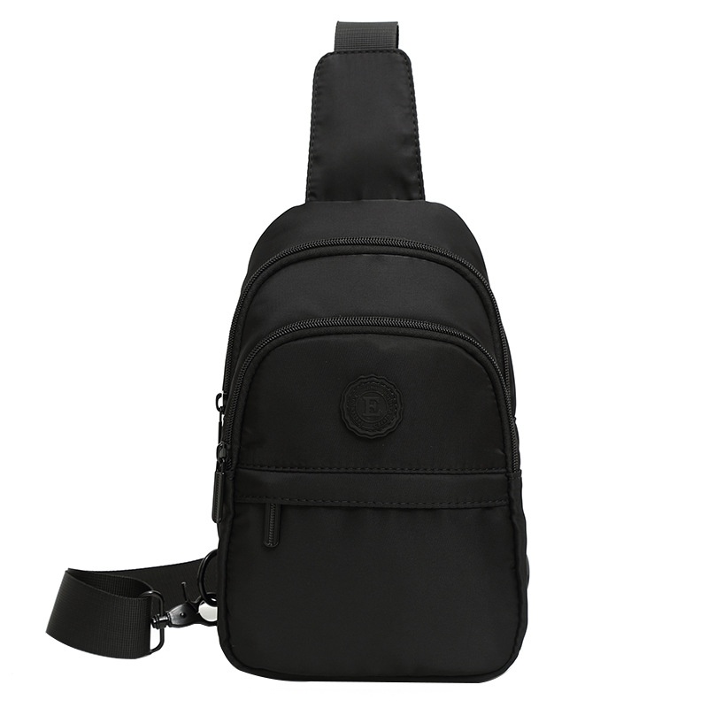 Men's Compact Black Sling Bag - Chest Crossbody Pack