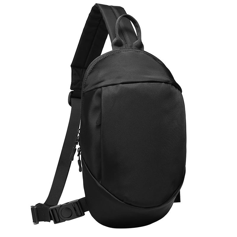 Sleek Black Sling Bag - Men's Crossbody Chest Bag