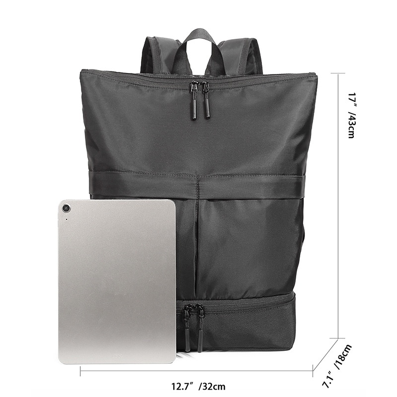 Modern Minimalist Black Backpack for Daily Commute