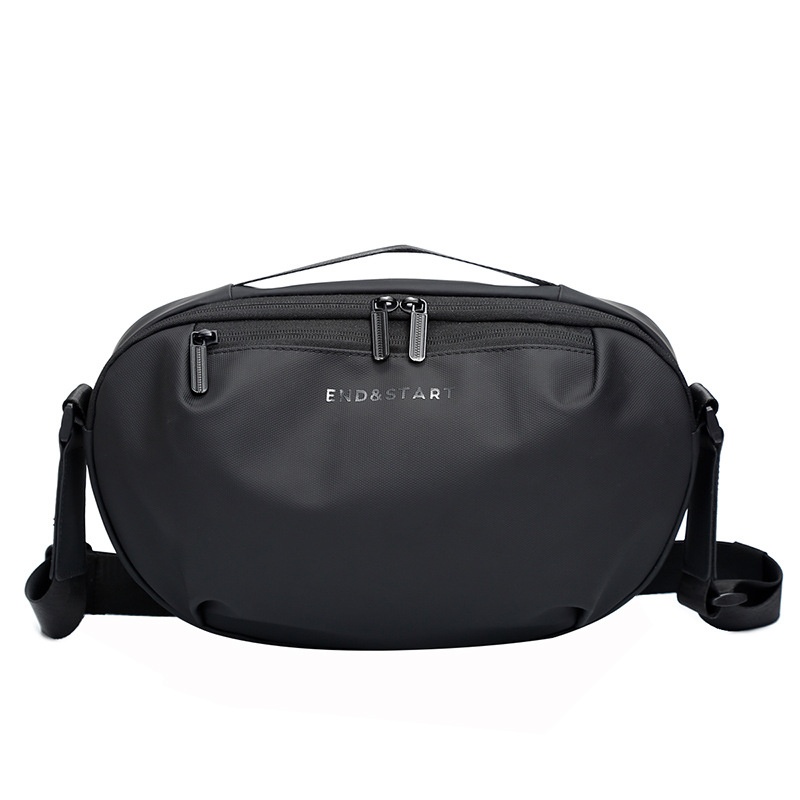 Modern Matte Black Crossbody Sling Bag for Men