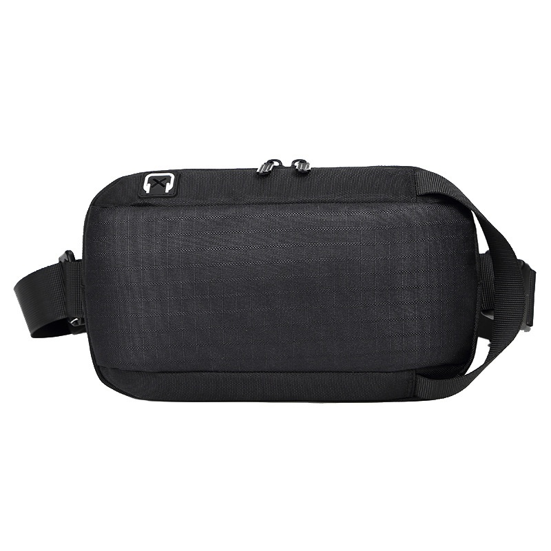 Modern Black Crossbody Sling Bag - Compact Chest Pack