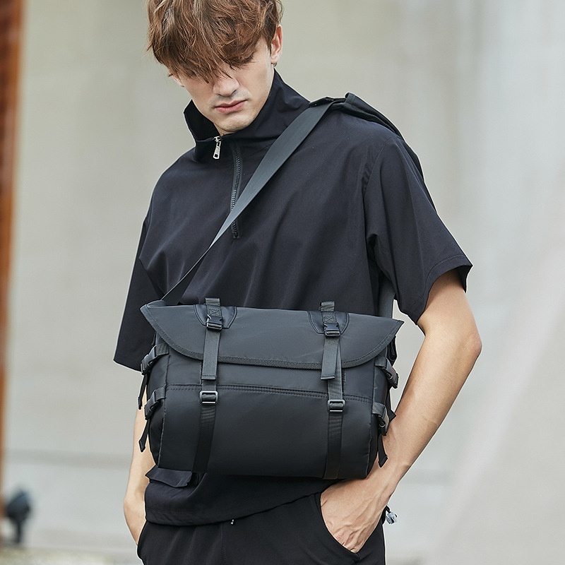 Men's Tactical Messenger Bag - Durable Techwear Crossbody