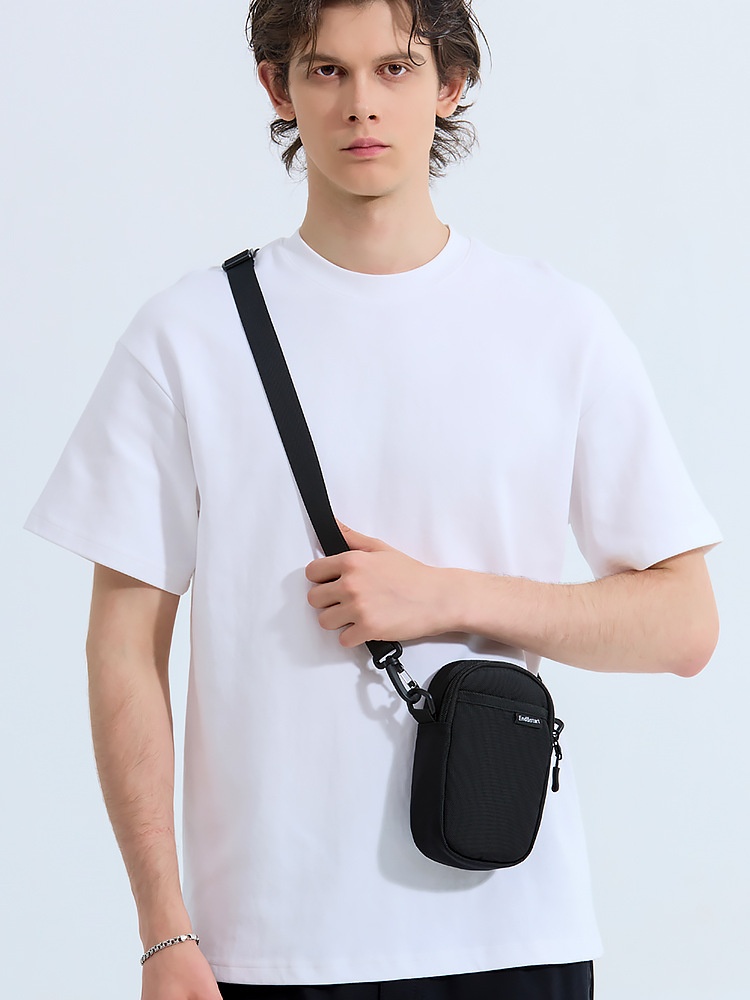 Compact Black Crossbody Bag - Everyday Utility Pouch