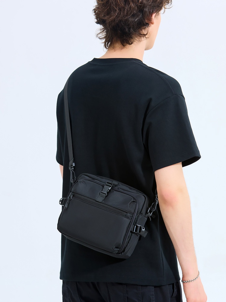 Urban Matte Black Crossbody Bag - Durable & Stylish