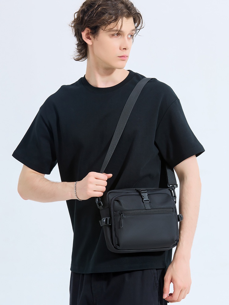 Urban Matte Black Crossbody Bag - Durable & Stylish