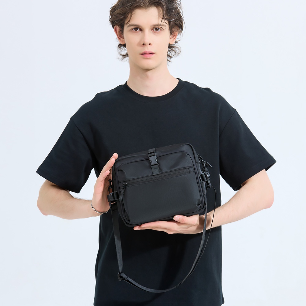 Urban Matte Black Crossbody Bag - Durable & Stylish
