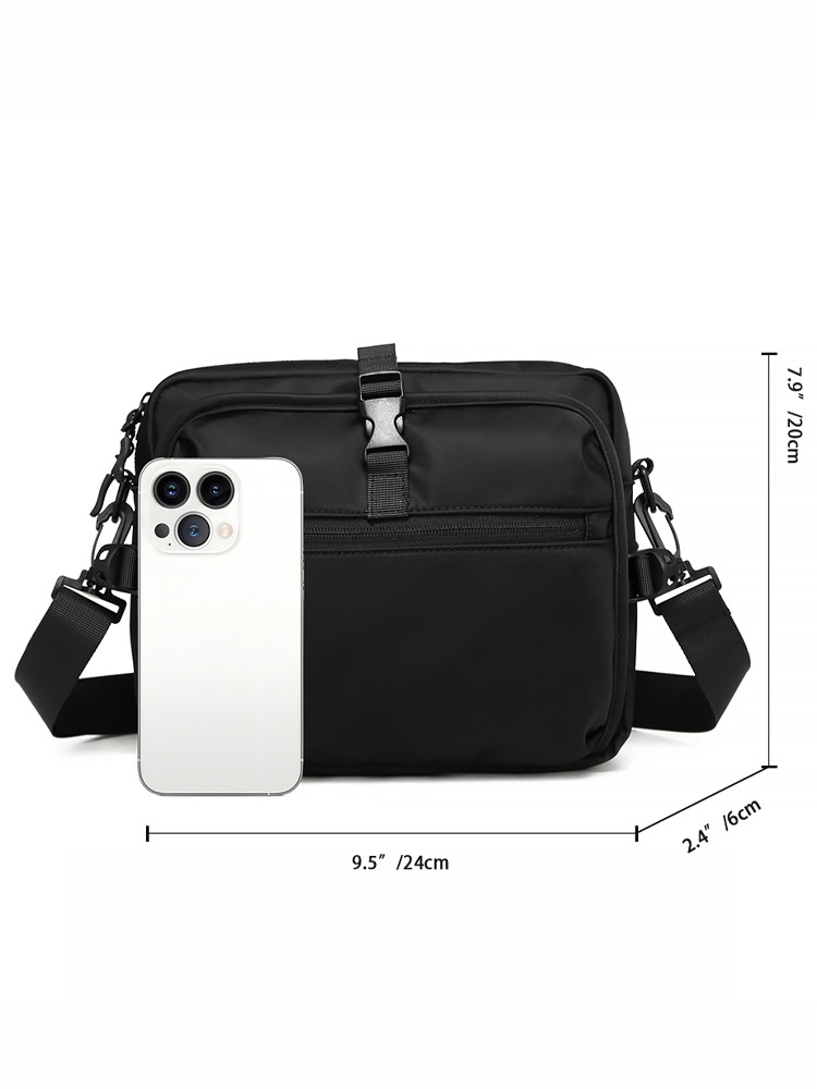 Urban Matte Black Crossbody Bag - Durable & Stylish