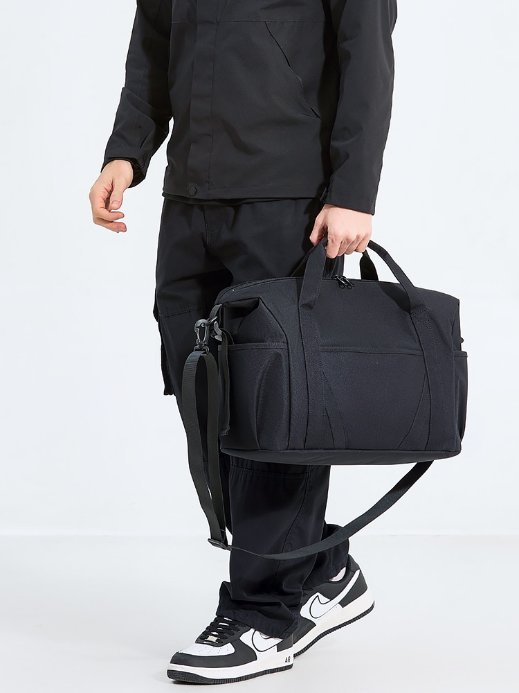 Black Versatile Travel Duffel Bag - Gym & Weekend Carry