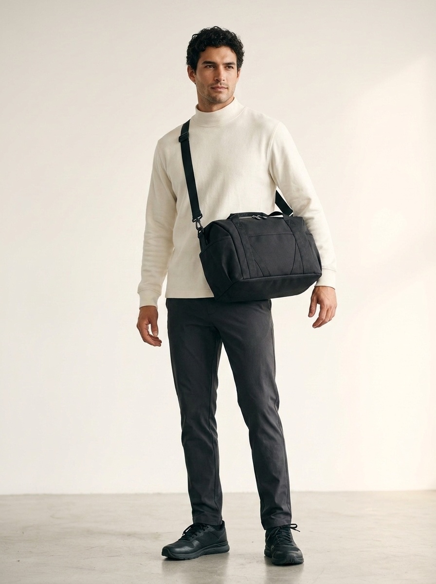 Black Versatile Travel Duffel Bag - Gym & Weekend Carry