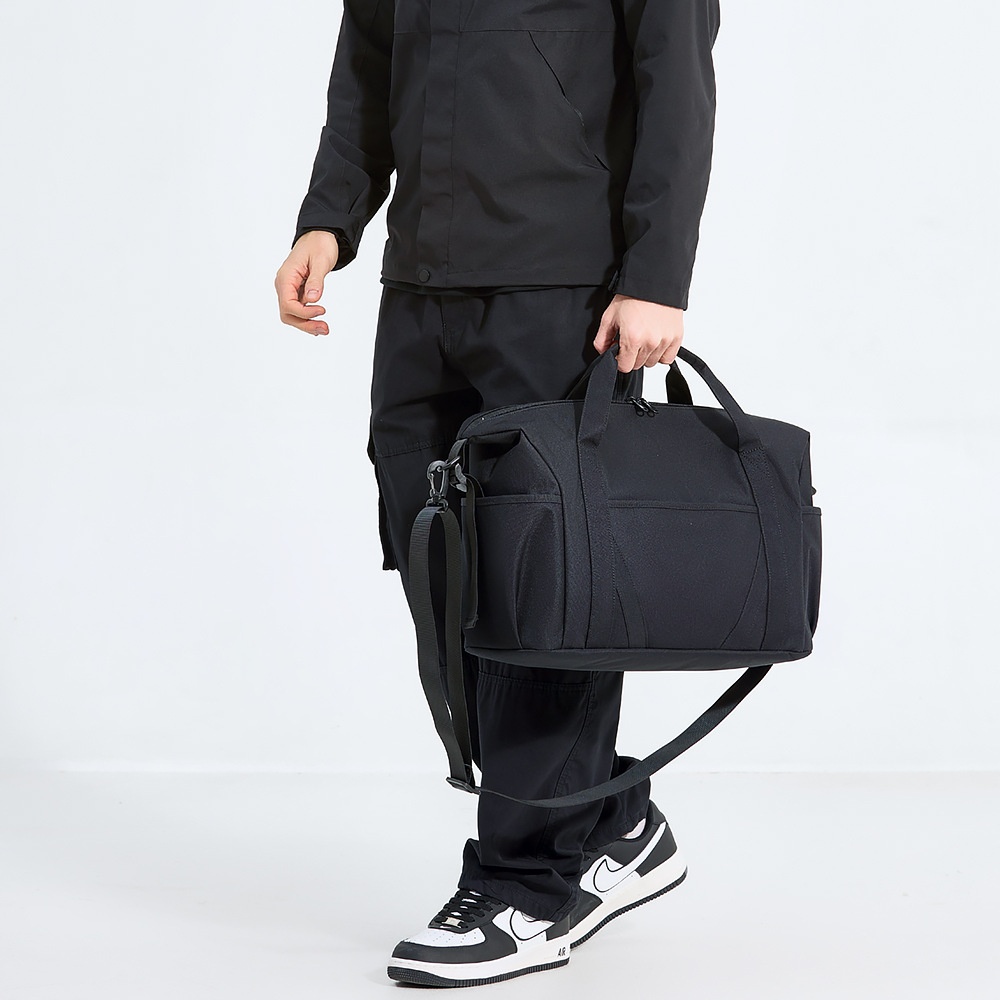 Black Versatile Travel Duffel Bag - Gym & Weekend Carry
