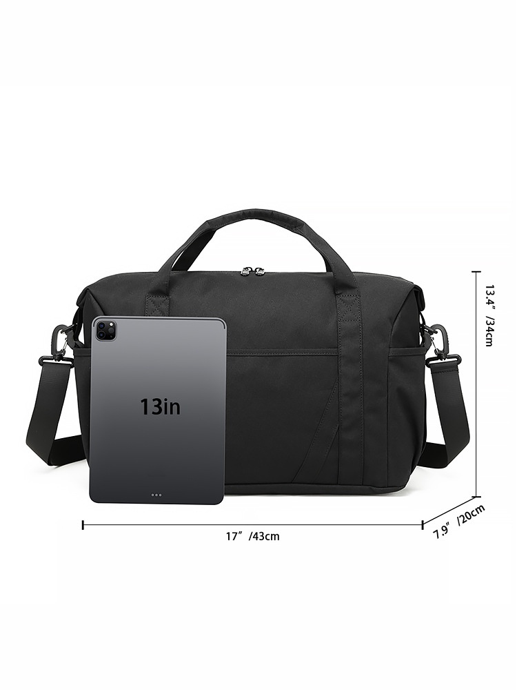 Black Versatile Travel Duffel Bag - Gym & Weekend Carry