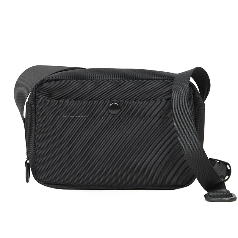 Compact Black Crossbody Bag for Men & Women