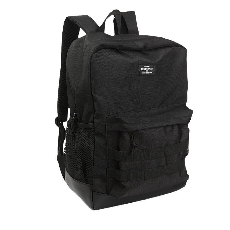 Durable Black Casual Backpack for School & Travel