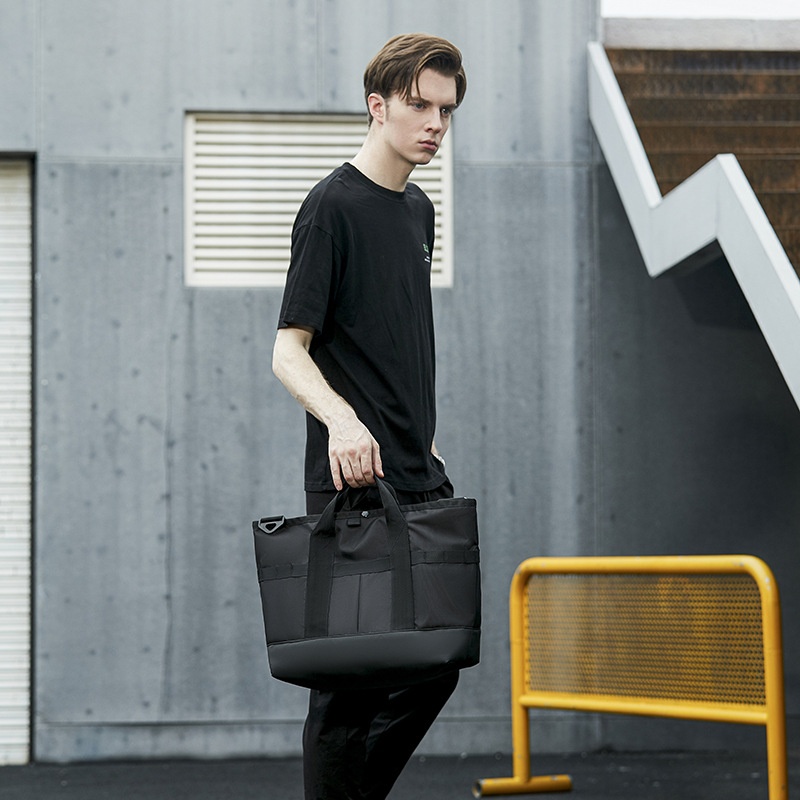 Durable Black Nylon Commuter Tote Bag - Everyday Carry