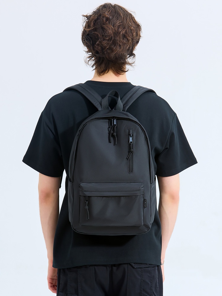 Minimalist Matte Black Laptop Backpack for Travel & School