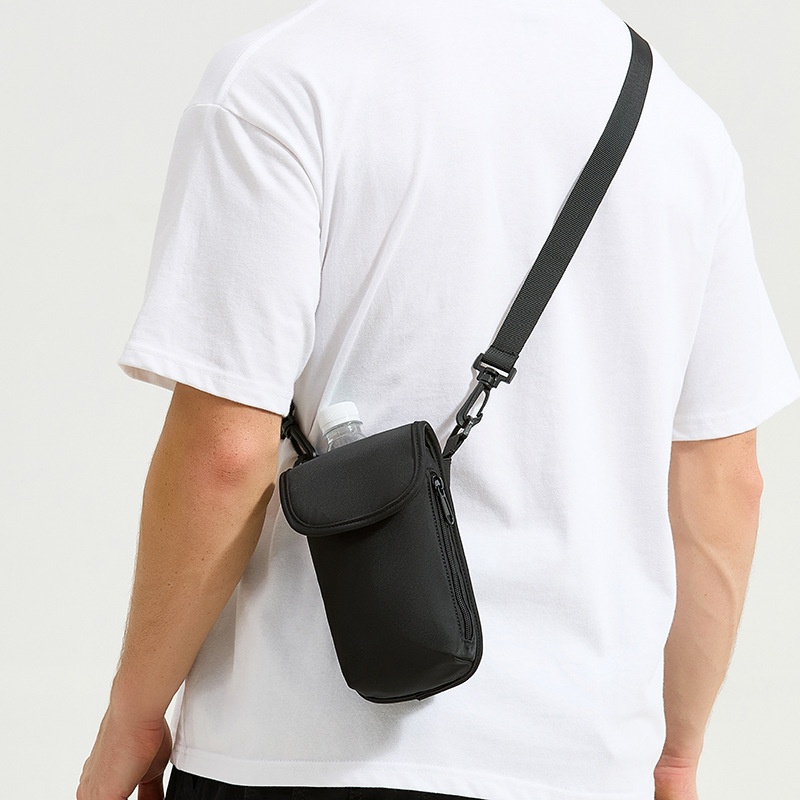 Compact Crossbody Bag with Water Bottle Holder