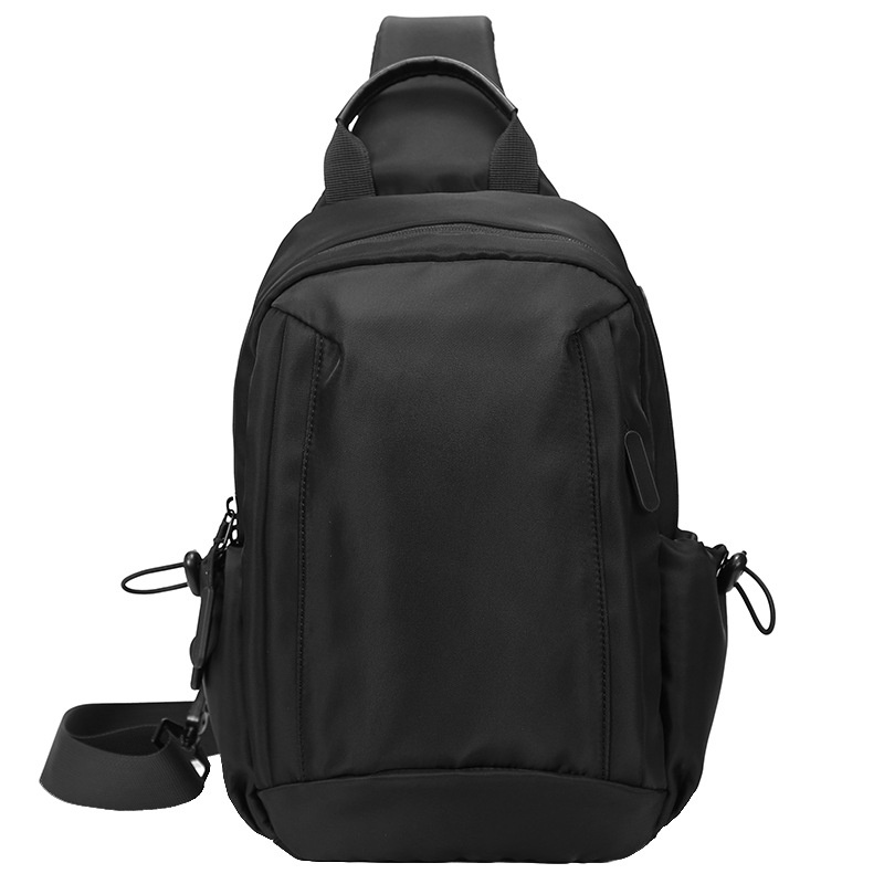 Sleek Black Sling Bag - Men's Crossbody Chest Pack