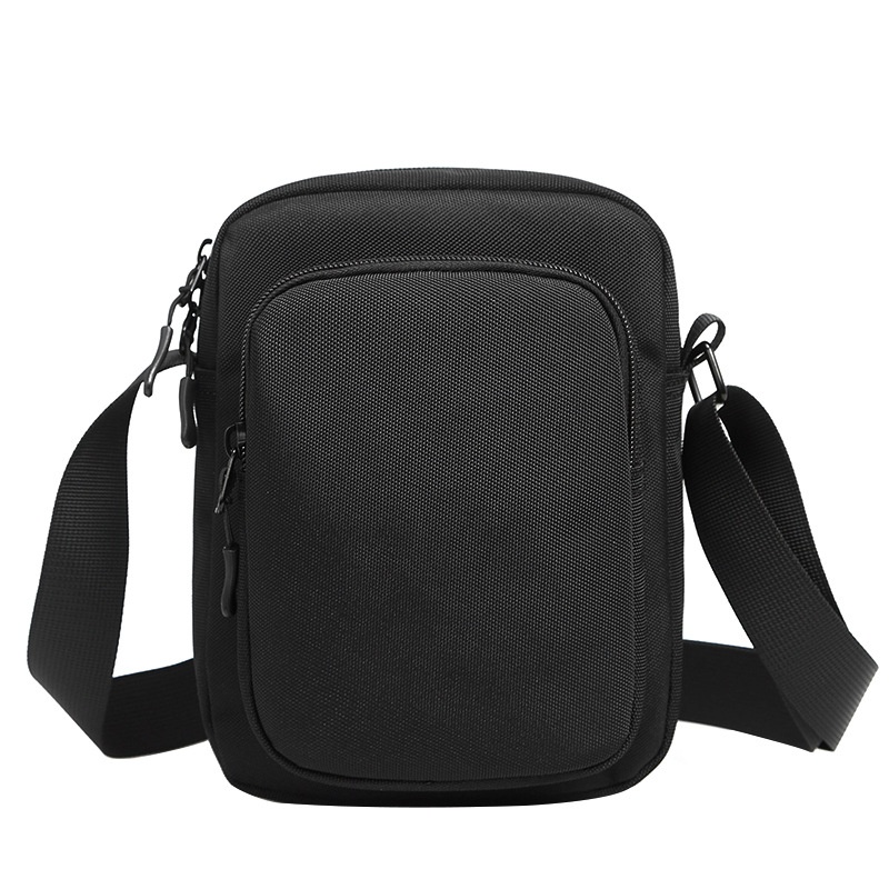 Men's Black Crossbody Bag - Compact Messenger Bag