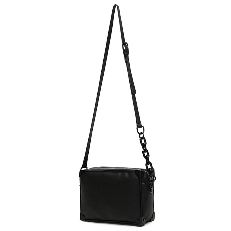 Urban Black Crossbody Bag with Chain Strap