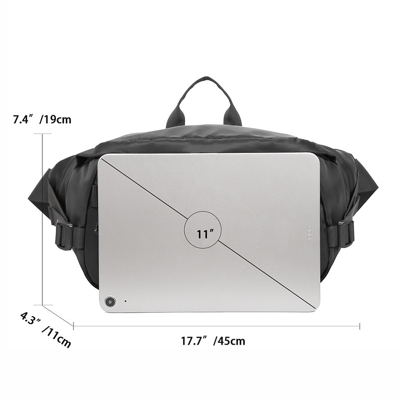 Sleek Black Crossbody Sling Bag for Travel & Daily Use