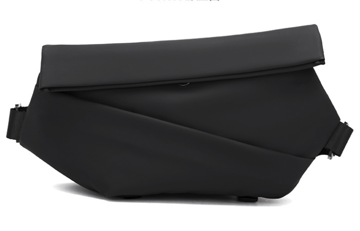 Modern Matte Black Sling Bag - Minimalist Crossbody Chest Pack