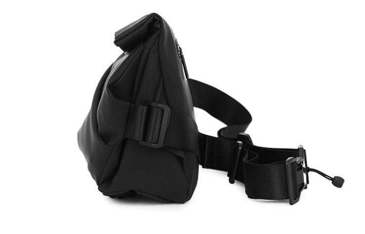 Modern Matte Black Sling Bag - Minimalist Crossbody Chest Pack