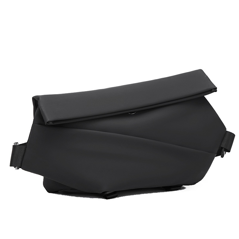 Modern Matte Black Sling Bag - Minimalist Crossbody Chest Pack