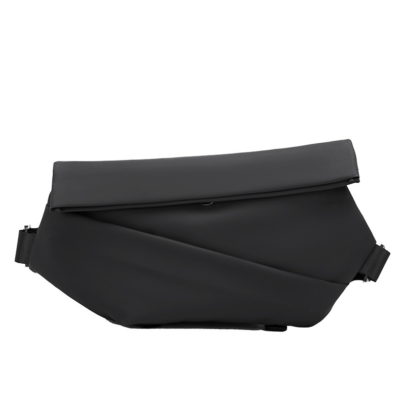 Modern Matte Black Sling Bag - Minimalist Crossbody Chest Pack