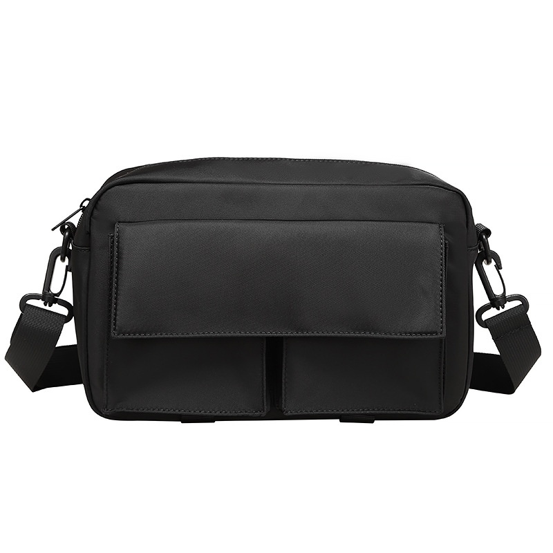 Men's Black Utility Crossbody Messenger Bag