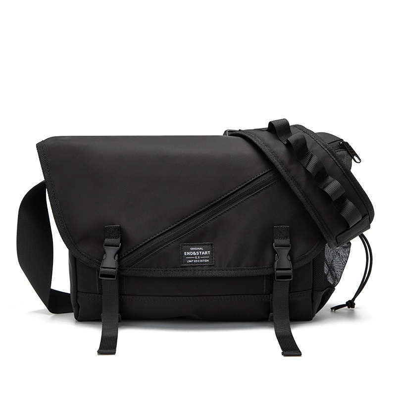 Men's Casual Black Messenger Bag Tech Crossbody