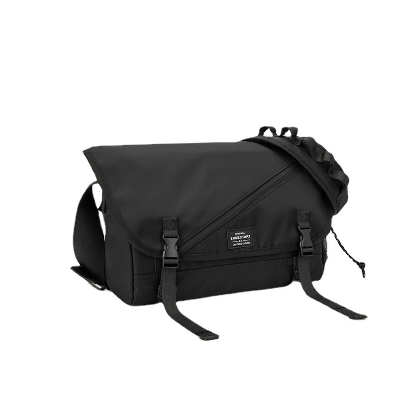 Men's Casual Black Messenger Bag Tech Crossbody