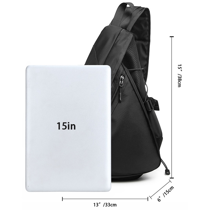 Men's Waterproof Sling Bag - Durable Crossbody Chest Pack