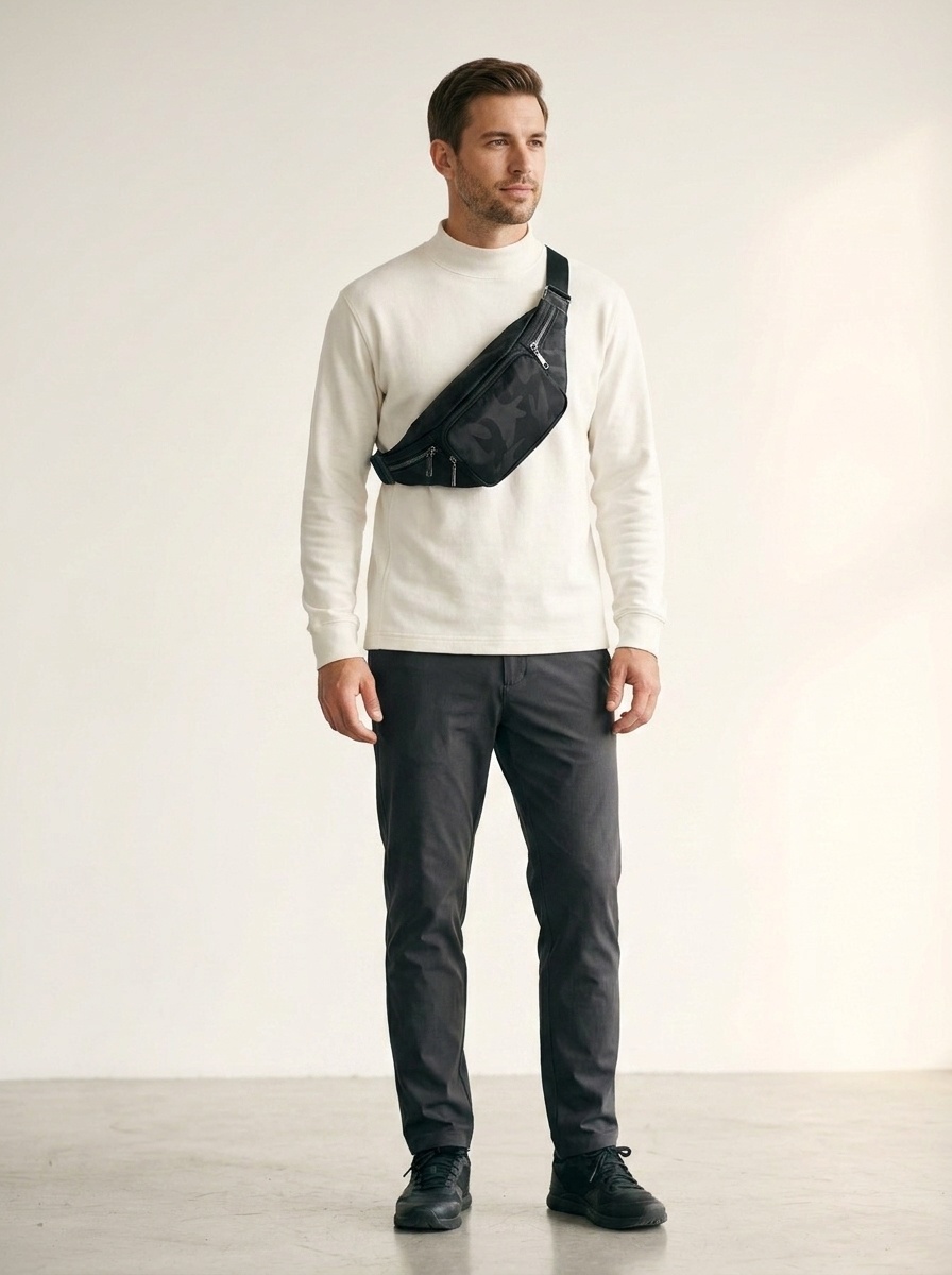 Men's Camo Fanny Pack | Stylish Waist Bag for Travel