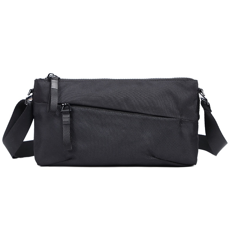 Men's Black Nylon Crossbody Bag - Everyday Sling