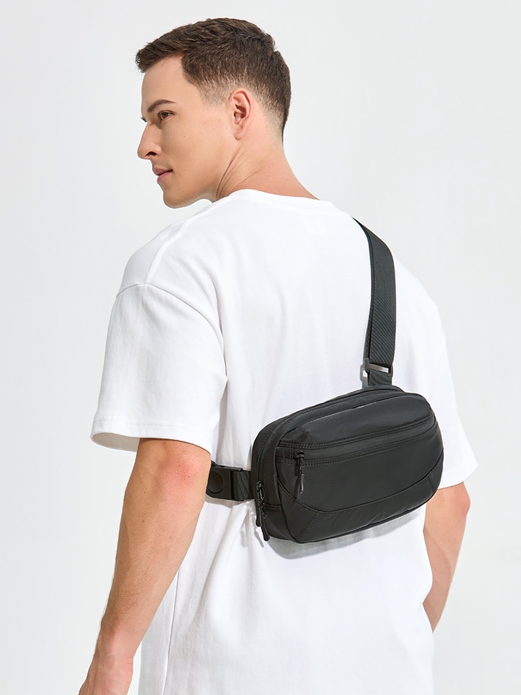 Black Everyday Sling Bag - Men's Crossbody Waist Pack