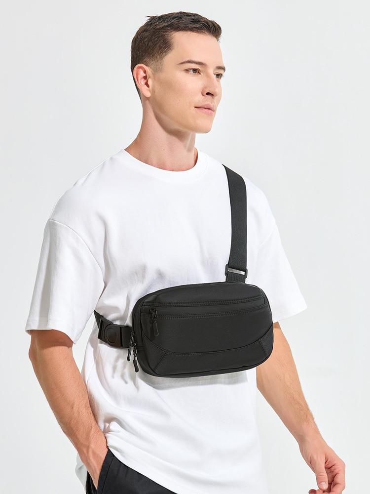 Black Everyday Sling Bag - Men's Crossbody Waist Pack