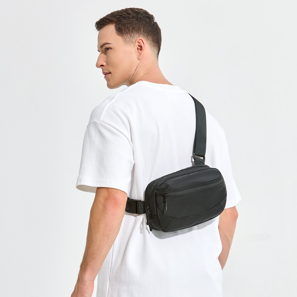 Black Everyday Sling Bag - Men's Crossbody Waist Pack