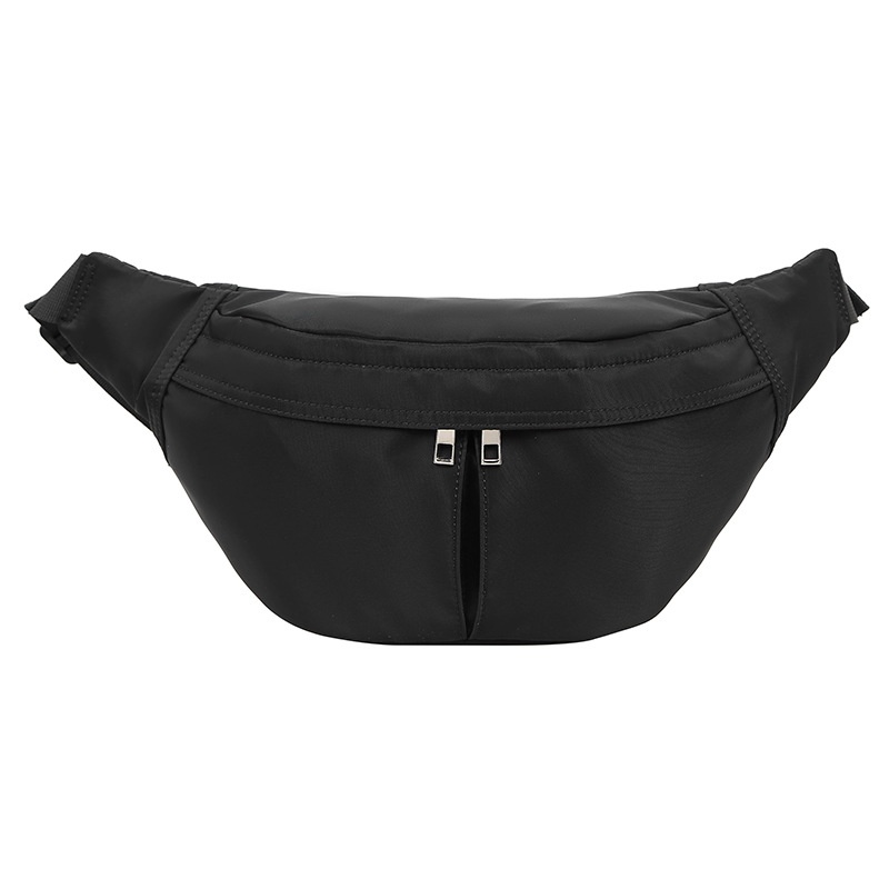 Black Nylon Sling Bag - Men's Casual Fanny Pack